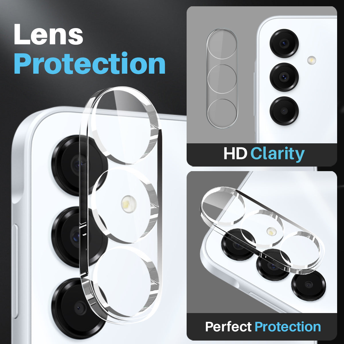 NORTHJO For Samsung Galaxy A16 5G / 4G Case Transparent PC+TPU Phone Cover Set with Screen Film + Lens Film NORTHJO For Samsung Galaxy A16 5G / 4G Case Transparent PC+TPU Phone Cover Set with Screen Film + Lens Film